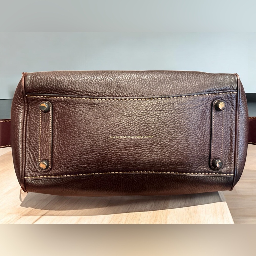 COACH OXBLOOD ROGUE SATCHEL BAG IN GLOVETANNED PEBBLE LEATHER SUEDE LINED FRENCH - Picture 13 of 16